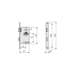 Einsteckschloss mit Einbausicherung universal ^ Abus Sale