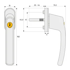 Fenstergriff FG210S abschließbar ^ Abus Online