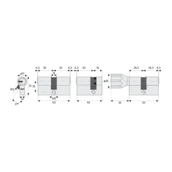 Profilzylinder D6XNP 40/45 mm ^ Abus Outlet