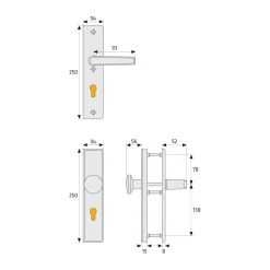 Schutzbeschlag HLN 414 F1 ^ Abus New
