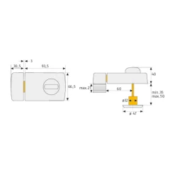 Türzusatzschloss 2110 W ^ Abus New