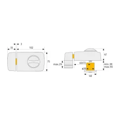 Türzusatzschloss 7010 W ^ Abus Sale