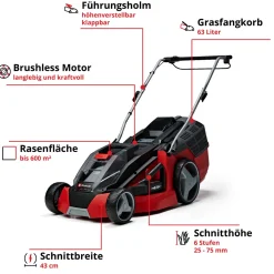Akku-Rasenmaeher GE-CM 43 Li M Kit ^ Einhell Sale