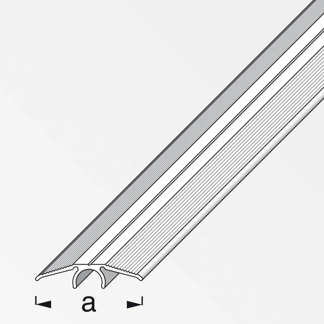 Übergangsprofil Clipstech 33 mm 2m titan ^ Alfer New
