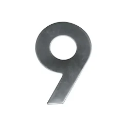 Edelstahl-Hausnummer 9 satiniert ^ Alpertec Hot