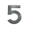 Edelstahl-Hausnummer 5 satiniert ^ Alpertec New