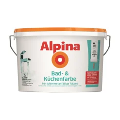 Bad- und Küchenfarbe Weiß Matt 5 L ^ Alpina Outlet