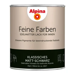 Buntlack Feine Farben Lack Klassisches Matt-Schwarz 750ml ^ Alpina Sale