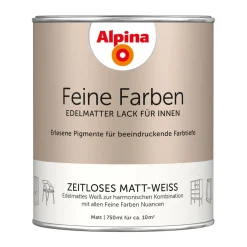Buntlack Feine Farben Lack Zeitloses Matt-Weiss 750ml ^ Alpina New