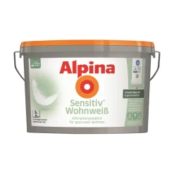 Wandfarbe Sensitiv Wohnweiß 5 L ^ Alpina Outlet