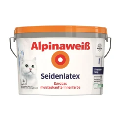 weiß Seidenlatex 1 L ^ Alpina New
