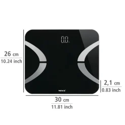 Analysewaage LED BT 30x26cm, schwarz ^ Wenko Best