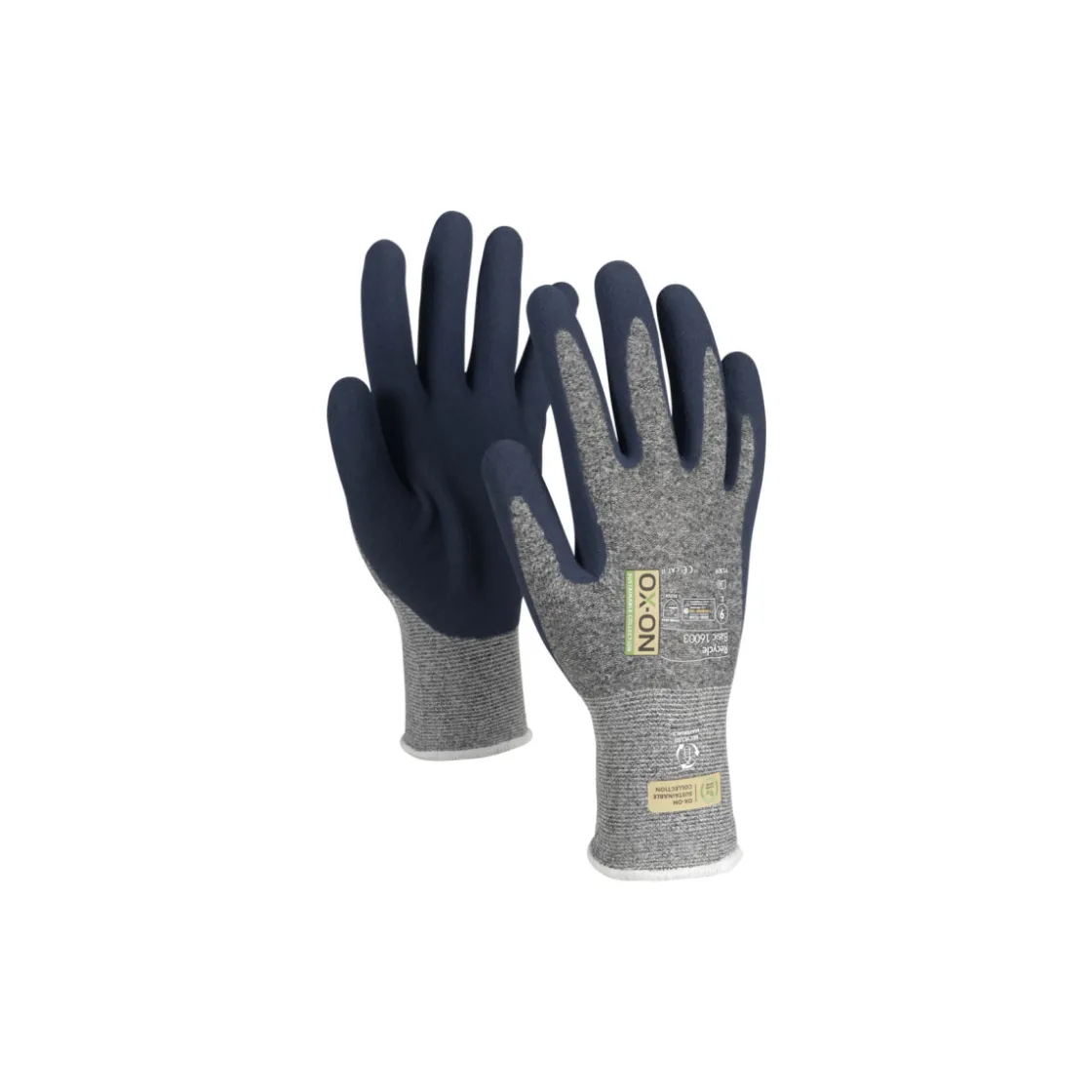 Arbeitshandschuh Recycle Basic 16003 grau-schwarz ^ Clearance