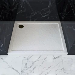 Duschtasse White Slate 90 x 90 x 4 cm ^ Aurlane Discount