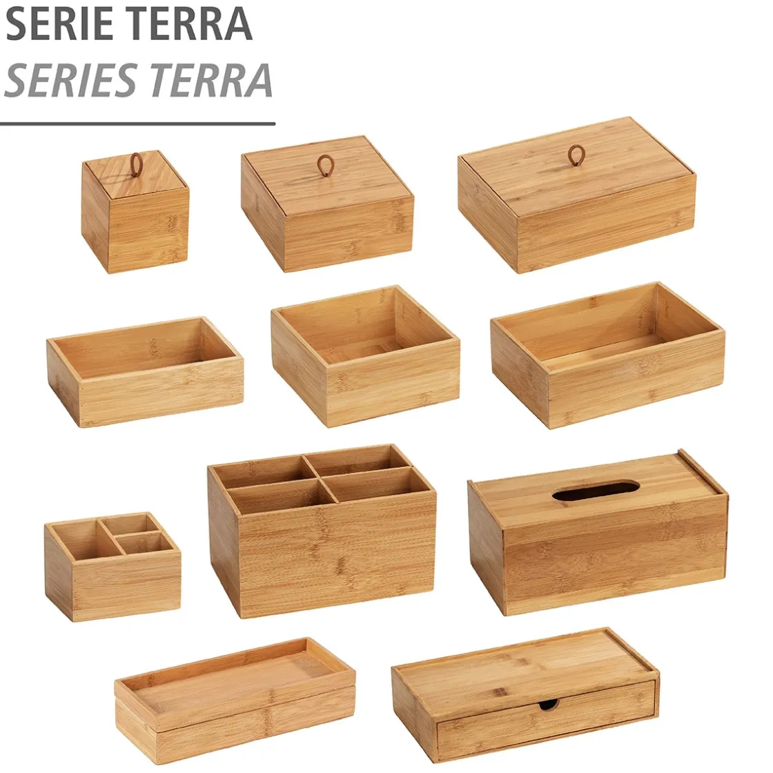 Badbox mit Deckel M Mod. Terra, Bambu ^ Wenko