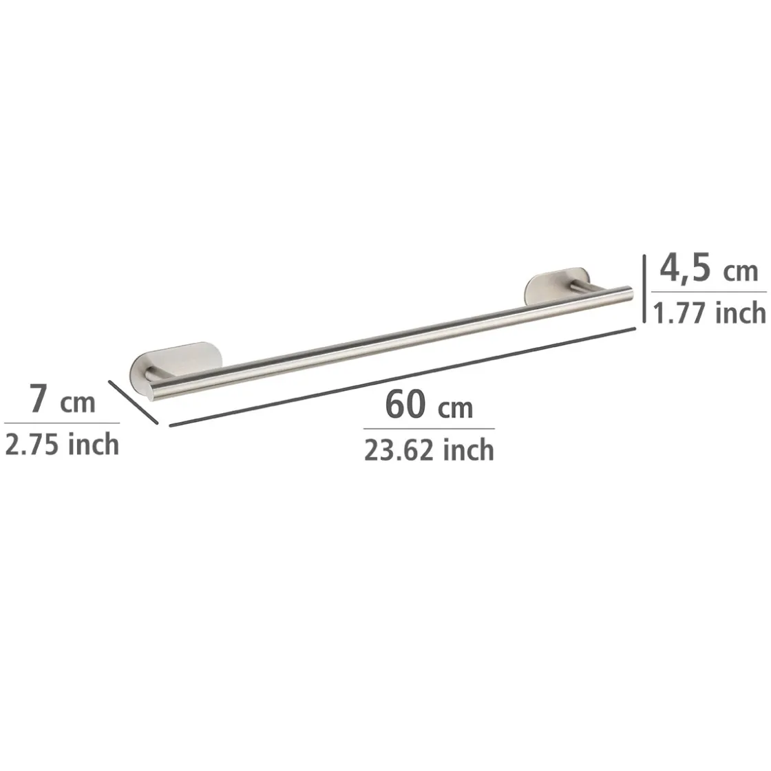 Badetuchstange Uno Orea Matt Turbo-LockEdelstahl ^ Wenko Clearance