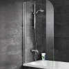 Badewannenaufsatz Komfort Echtglasklar, hell, alpin weiss ^ Schulte Best