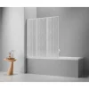 Badewannenfaltwand Venezia 3tlg. weiss ^ Clearance