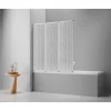 Badewannenfaltwand Venezia 3tlg. Silber ^ Outlet