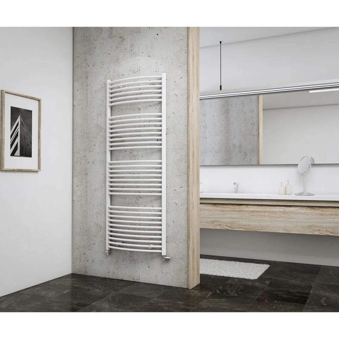 Badheizkörper Europa weiss 1530x600 mmD-Profil ^ Schulte Sale