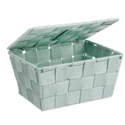 Badkorb mit Deckel Mod. Adria, mint ^ Wenko Hot