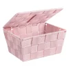 Badkorb mit Deckel Mod. Adria, rosa ^ Wenko Sale