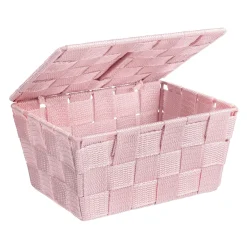 Badkorb mit Deckel Mod. Adria, rosa ^ Wenko Sale
