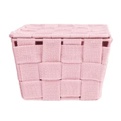 Badkorb mit Deckel Mod. Adria, rosa ^ Wenko Sale