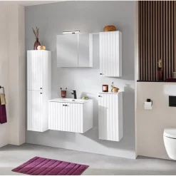 Piet, Spiegelschrank + Waschtischunterschrank, inkl. LED-Aufsatzleuchte ^ Outlet