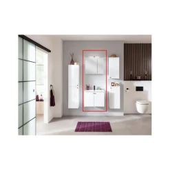 Piet, Spiegelschrank + Waschtischunterschrank, inkl. LED-Aufsatzleuchte ^ Outlet