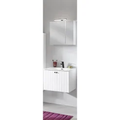 Piet, Spiegelschrank + Waschtischunterschrank, inkl. LED-Aufsatzleuchte ^ Outlet