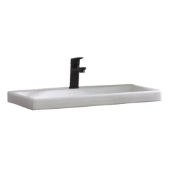 BADMOBIL Keramikwaschtisch CRAFT 64 x 5 x 37 cm ohne Überlauf weiß ^ Discount