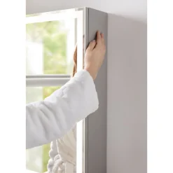 BADMOBIL Spiegelschrank FOTON 52 x 63 x 14 cm Tür rechts mit LED verdeckter Sensorschalter hellgrau ^ New