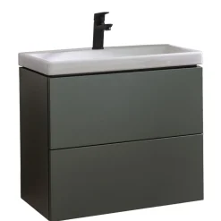 BADMOBIL Waschtischunterschrank CRAFT 63 x 54 x 36 cm 2 Schubladen mit Push-To-Open grün-matt ^ Sale