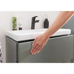BADMOBIL Waschtischunterschrank CRAFT 63 x 54 x 36 cm 2 Schubladen mit Push-To-Open grün-matt ^ Sale