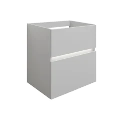 BADMOBIL Waschtischunterschrank FOTON 60 x 65 x 42 cm 2 Schubladen mit Softclose dimmbare LED-Beleuchtung mit Bewegungsmelder hellgrau ^ Best