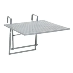 Balkonhaengetisch XL Toulouse eisengrauca. 70x88x47-79 cm ^ Greemotion Testrut