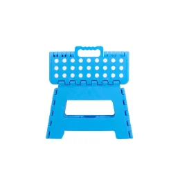 Klapphocker 25 x 28 x 23 cm blau mit Tragegriff ^ Basic Sale