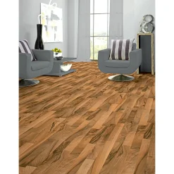 Laminatboden Nussbaum 137,6 x 19,3 cm ^ Basic Best