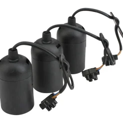 Lampenfassungsset schwarz 3er-Pack ^ Basic Discount