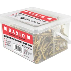 Mehrzweckschrauben 4,5 x 50 mm 300 Stück im Eimer ^ Basic Sale