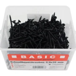 Schnellbauschrauben-Eimer 3,9 x 35 mm 500 Stück ^ Basic Clearance