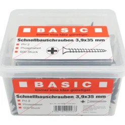 Schnellbauschrauben-Eimer 3,9 x 35 mm 500 Stück ^ Basic Clearance