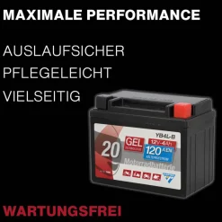 Batterie GEL YB4L-B 4Ah 120 A ^ Best