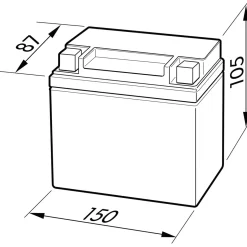 Batterie GEL YTX9-BS 9Ah 200A ^