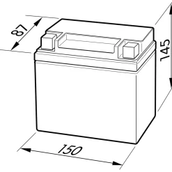 Batterie GEL YTX14-BS 14Ah 260A ^ New