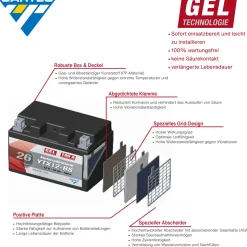 Batterie GEL YTX12-BS 12Ah 240A ^ Clearance