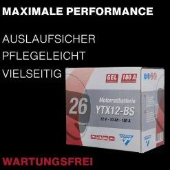 Batterie GEL YTX12-BS 12Ah 240A ^ Clearance