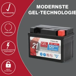 Batterie GEL YTX4L-BS 4Ah 120A ^ Hot