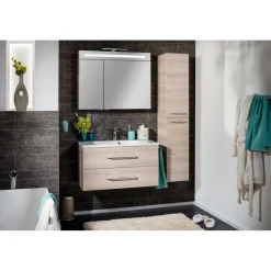 B.Clever LED-Spiegelschrank 90x71x16cm2 Tueren m. Schalter/Steckdose ^ Fackelmann Sale